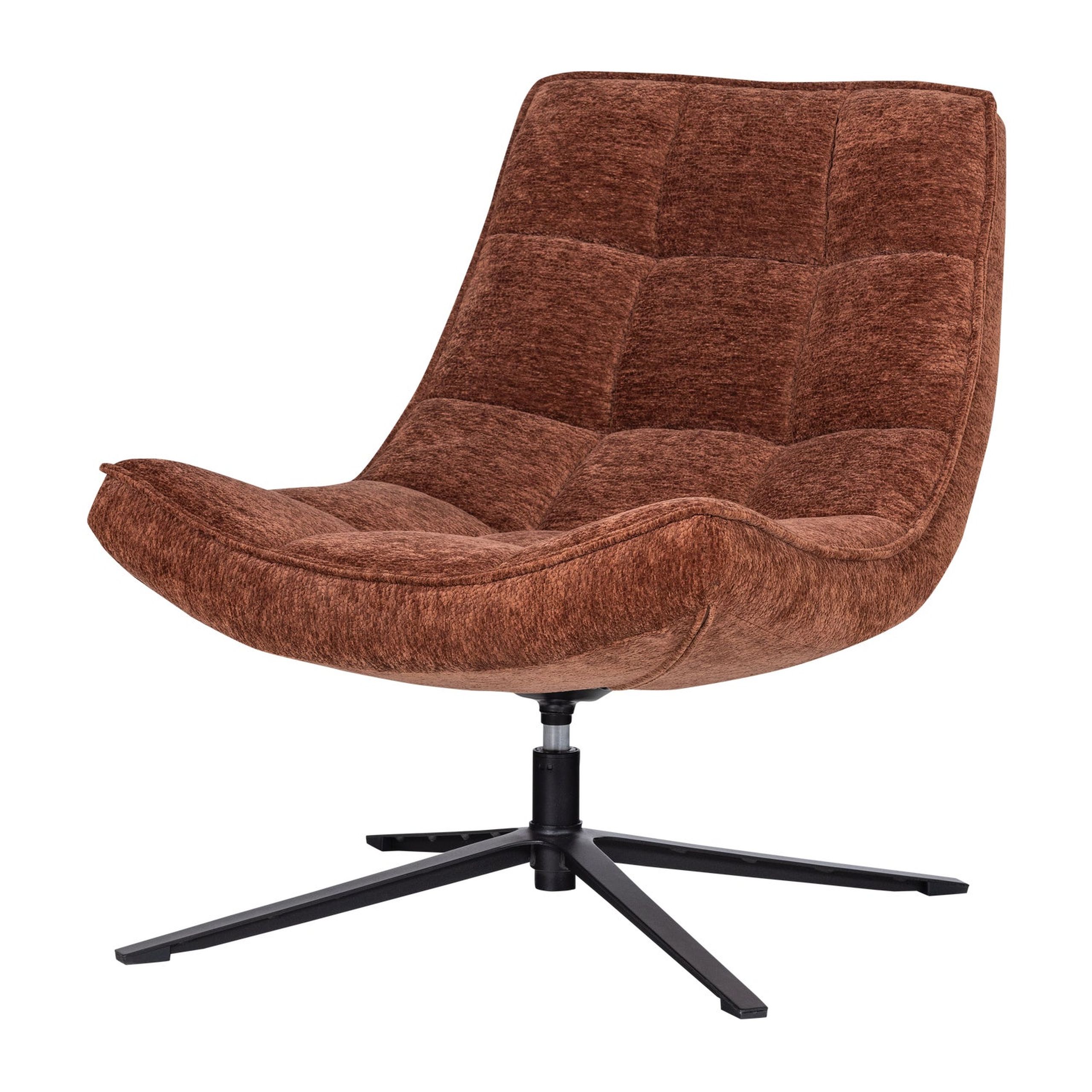 Retro Drehsessel Relaxsessel Maudi Chenille Braun