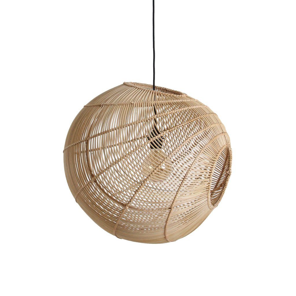 Scandi Hängelampe Luna Sphere Rattan 46 cm