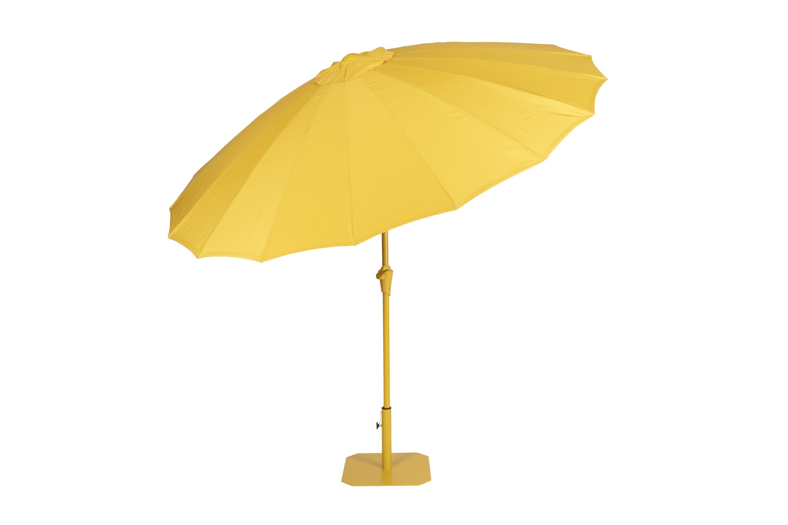 Sonnenschirm Sunbrella Sunshine mit Standfuß Gelb