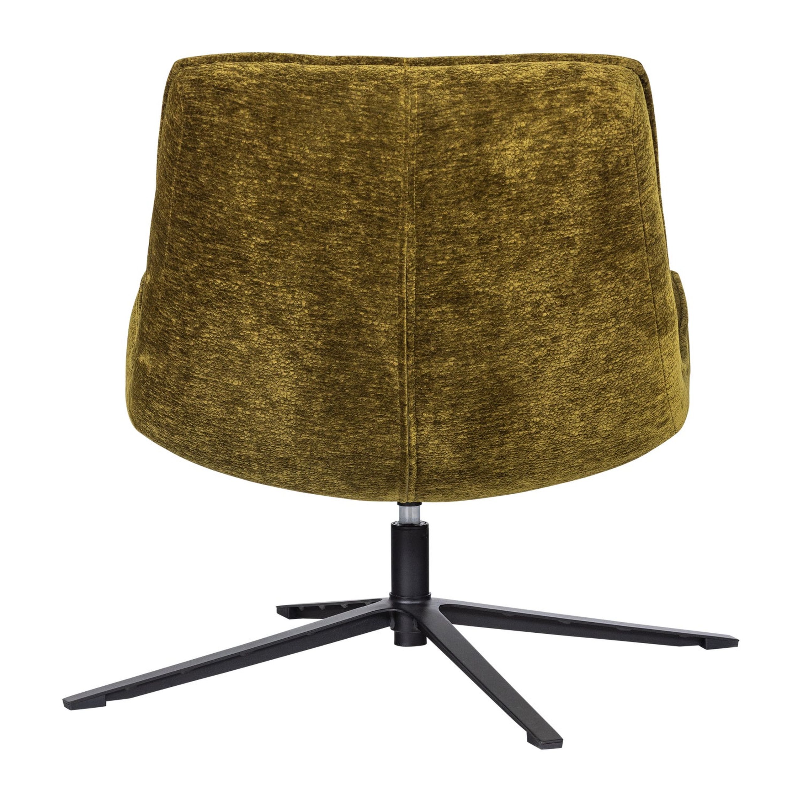 Retro Drehsessel Relaxsessel Maudi Chenille Grün