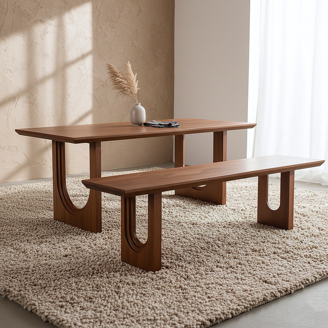 Sitzbank Bullnose Massivholz Mango