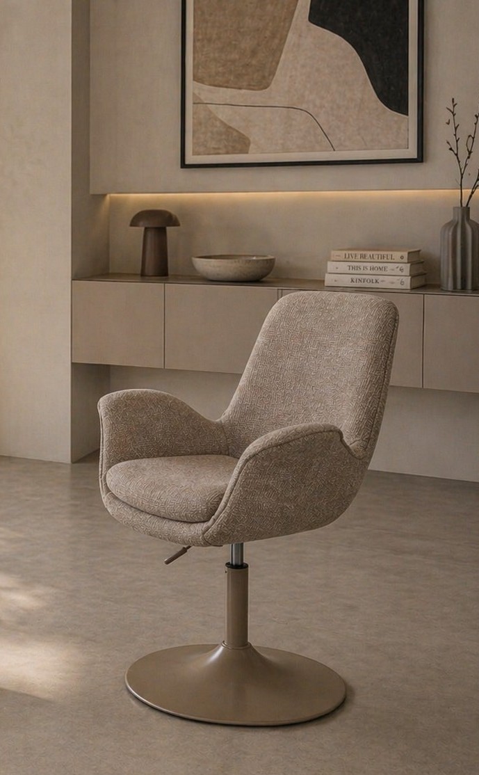 Retro Esszimmerstuhl Esstischstuhl Marten höhenverstellbar in Sand