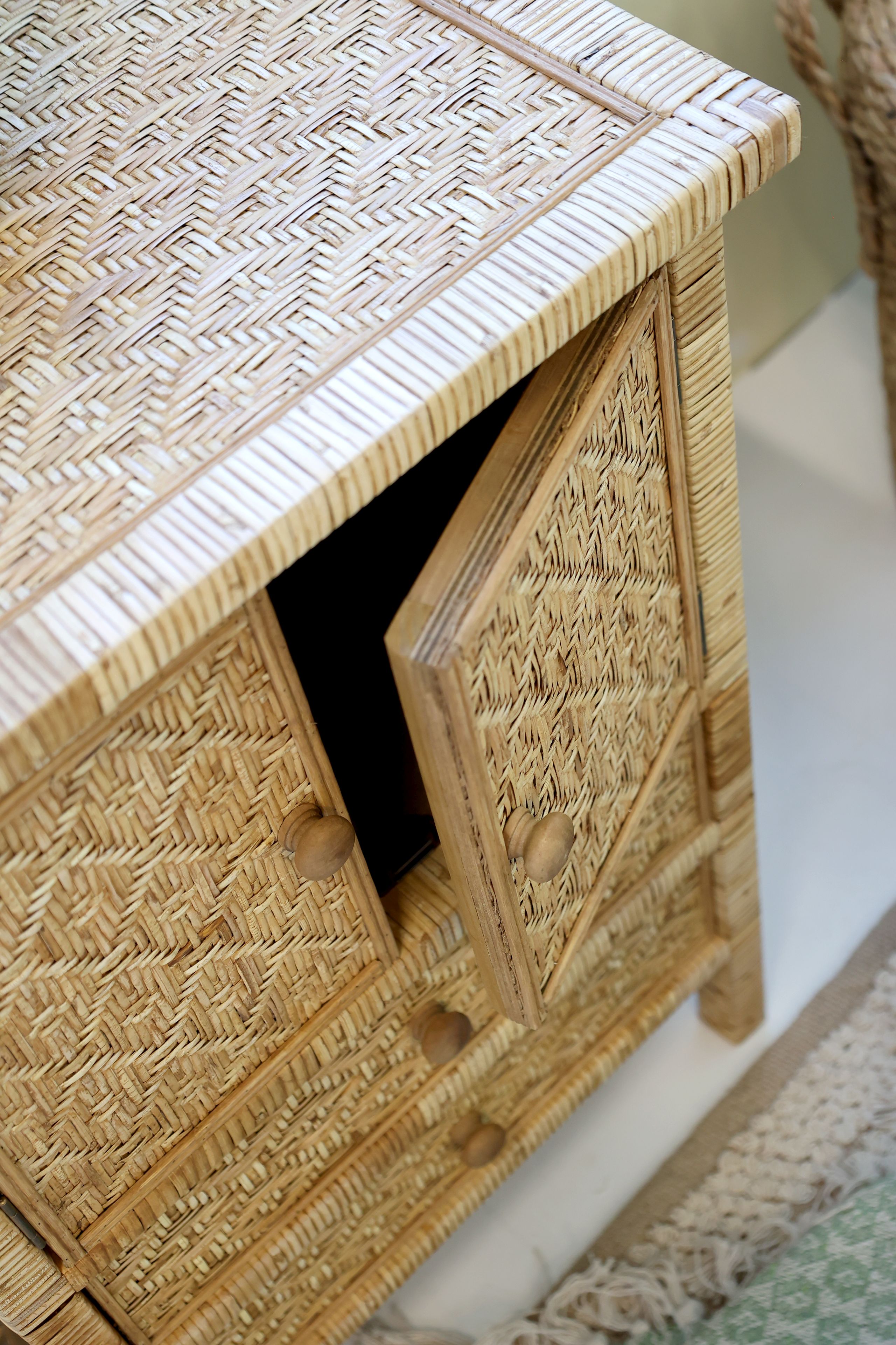 Kommode Nachttisch Marbella Rattan Bambus