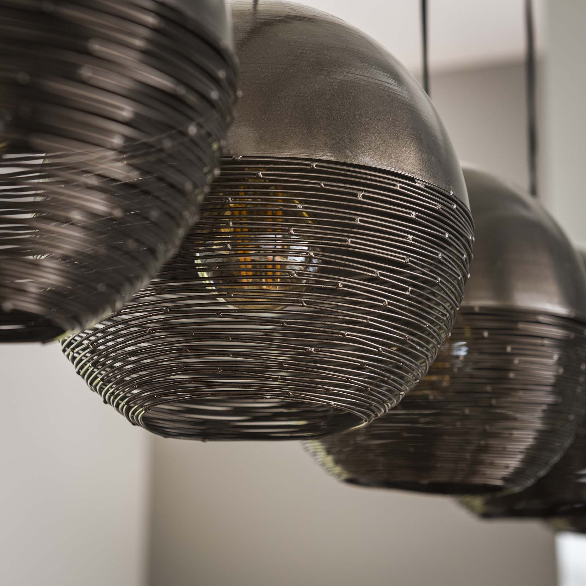 Hängelampe Industrial Metall Hemisphere 5er