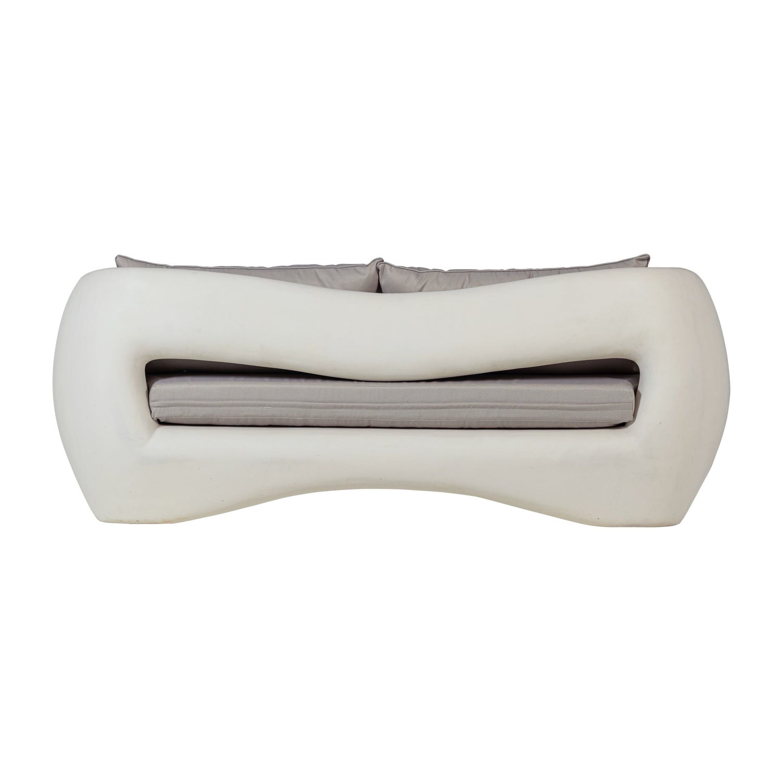 Retro Gartenlounge Outdoor Sofa Viale 222 cm Natur