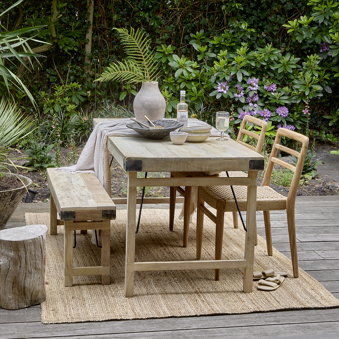 Esstisch Outdoortisch Markttisch Vintage Klapptisch Limewash 165/75