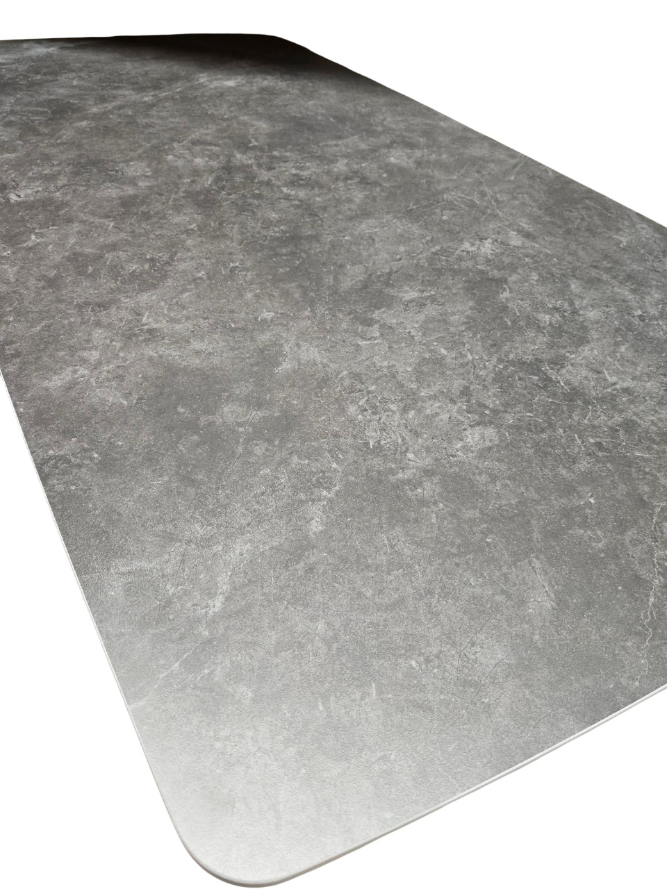 Industrial Esstisch Travertin DeepState schwarze Metallbeine 180