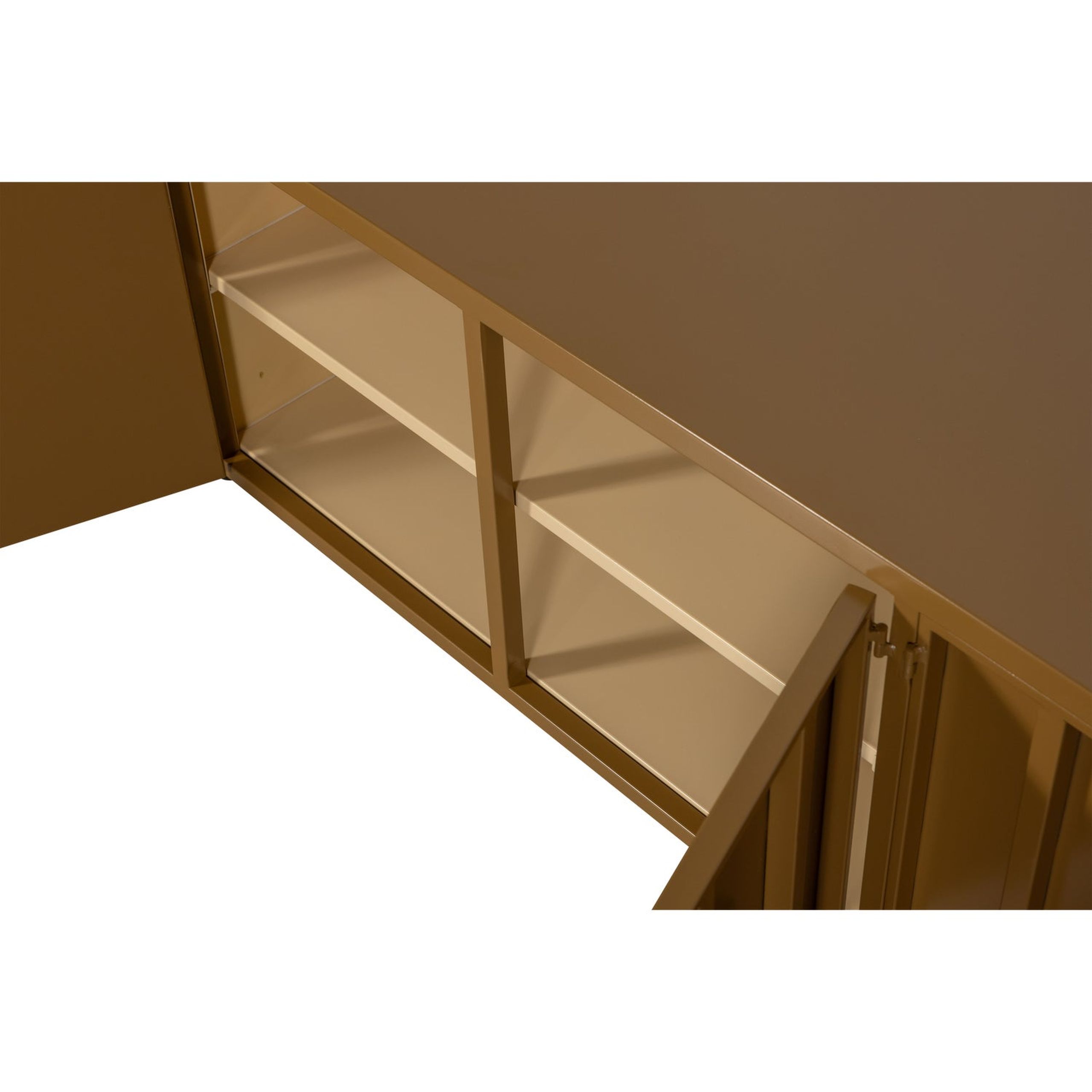 Industrial TV-Board Lowboard Level Metall Honiggelb