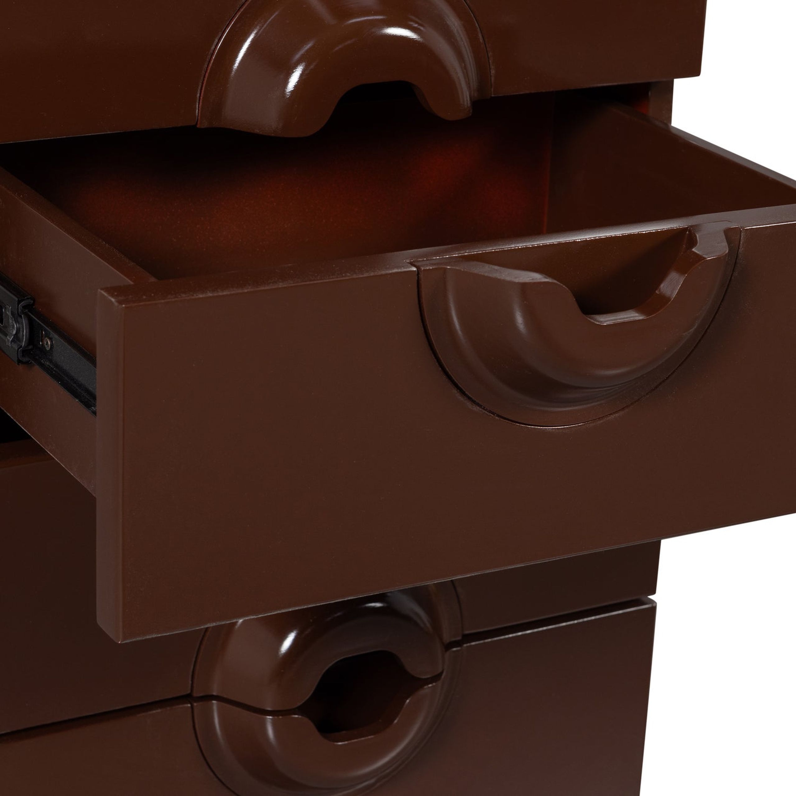 Retro Kommode Nachttisch Merge Schokobraun 6 Schubladen Retro Kommode Nachttisch Merge Schokobraun 6 Schubladen