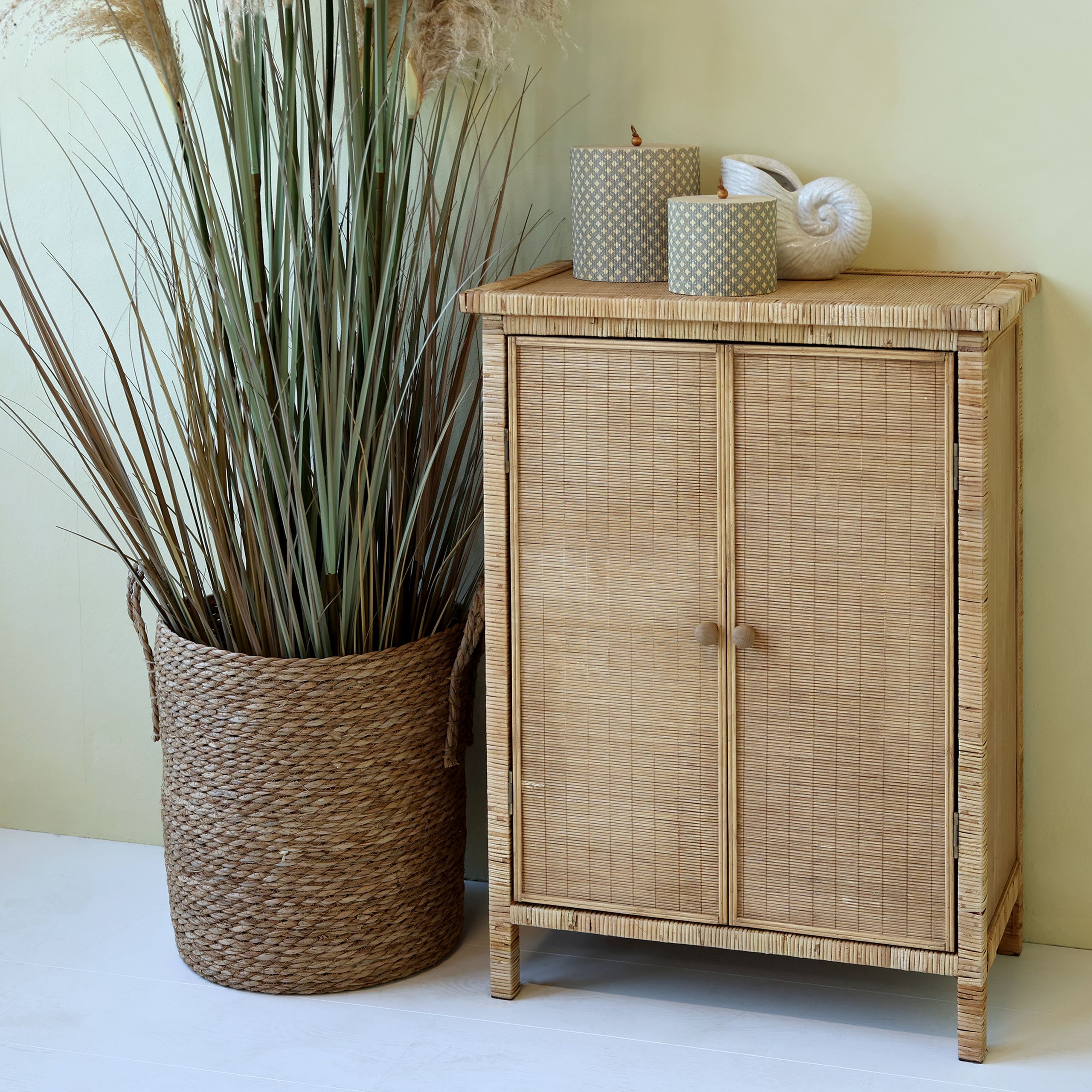 Kommode Schrank Marbella Rattan Bambus