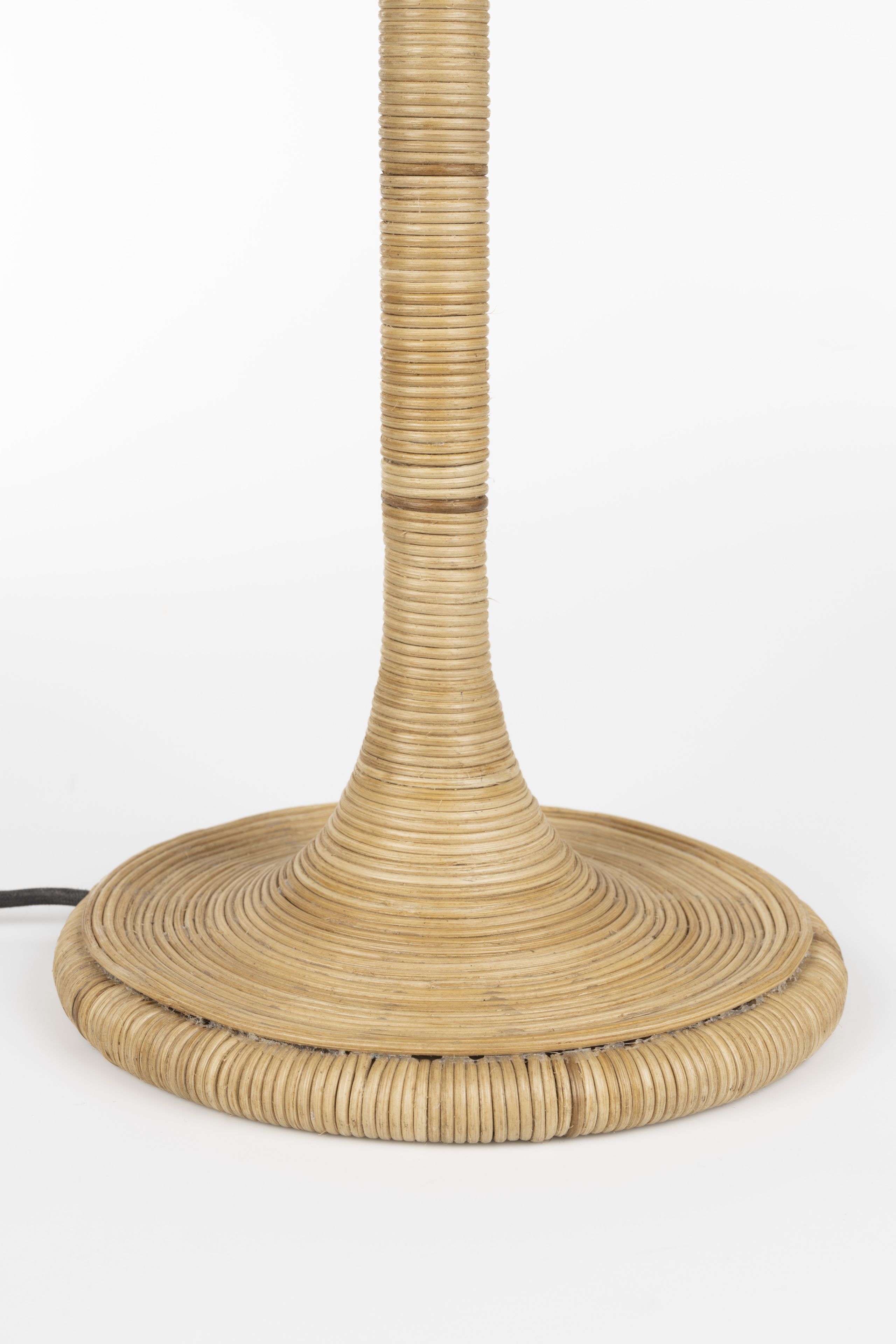 Retro Tischlampe 70's Palmtree Weidengeflecht 65 cm