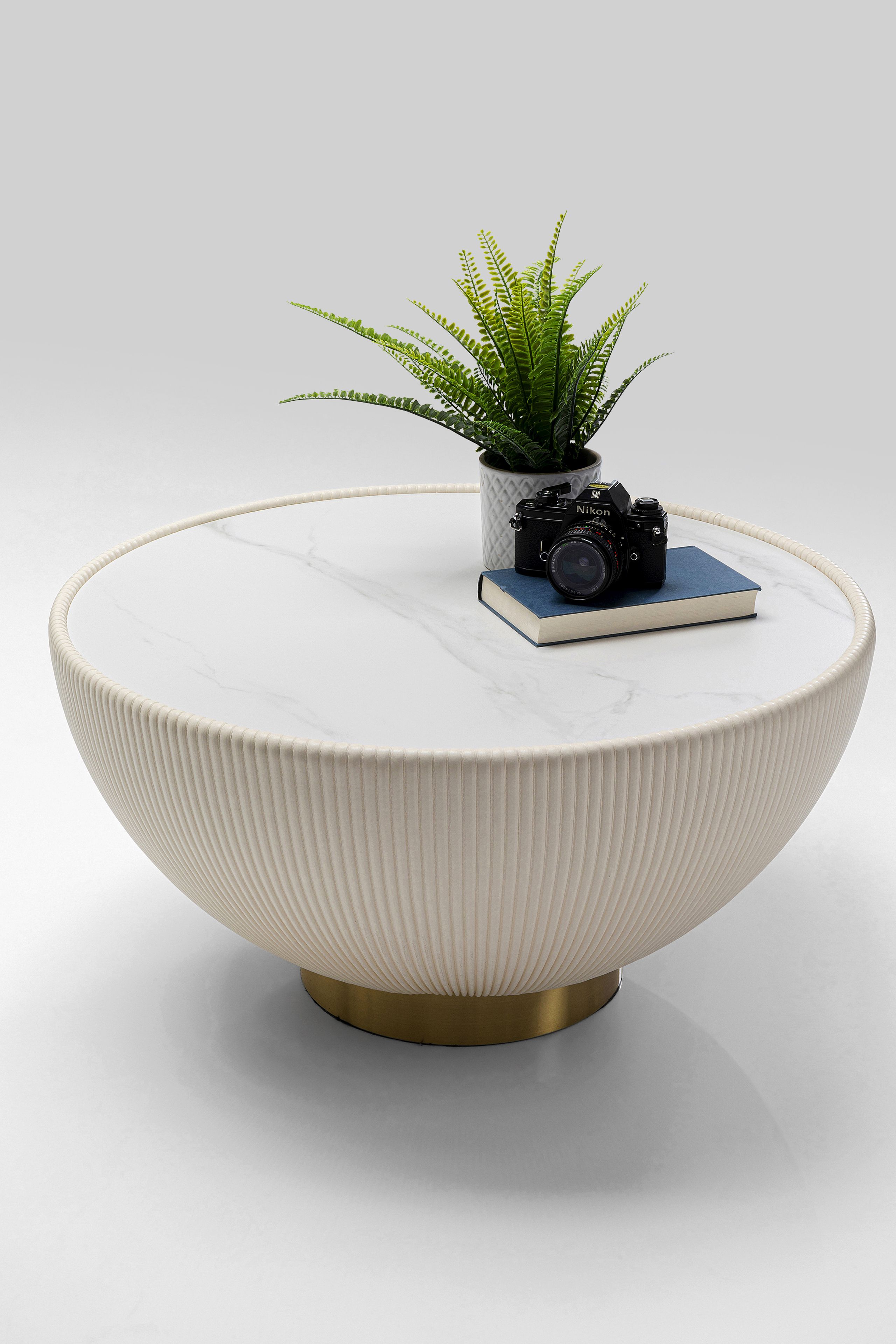 YYZIWYUN Wolken Couchtisch Modern - Unregelmäßiger Tisch Mit 3 Kugelbeinen In Creme