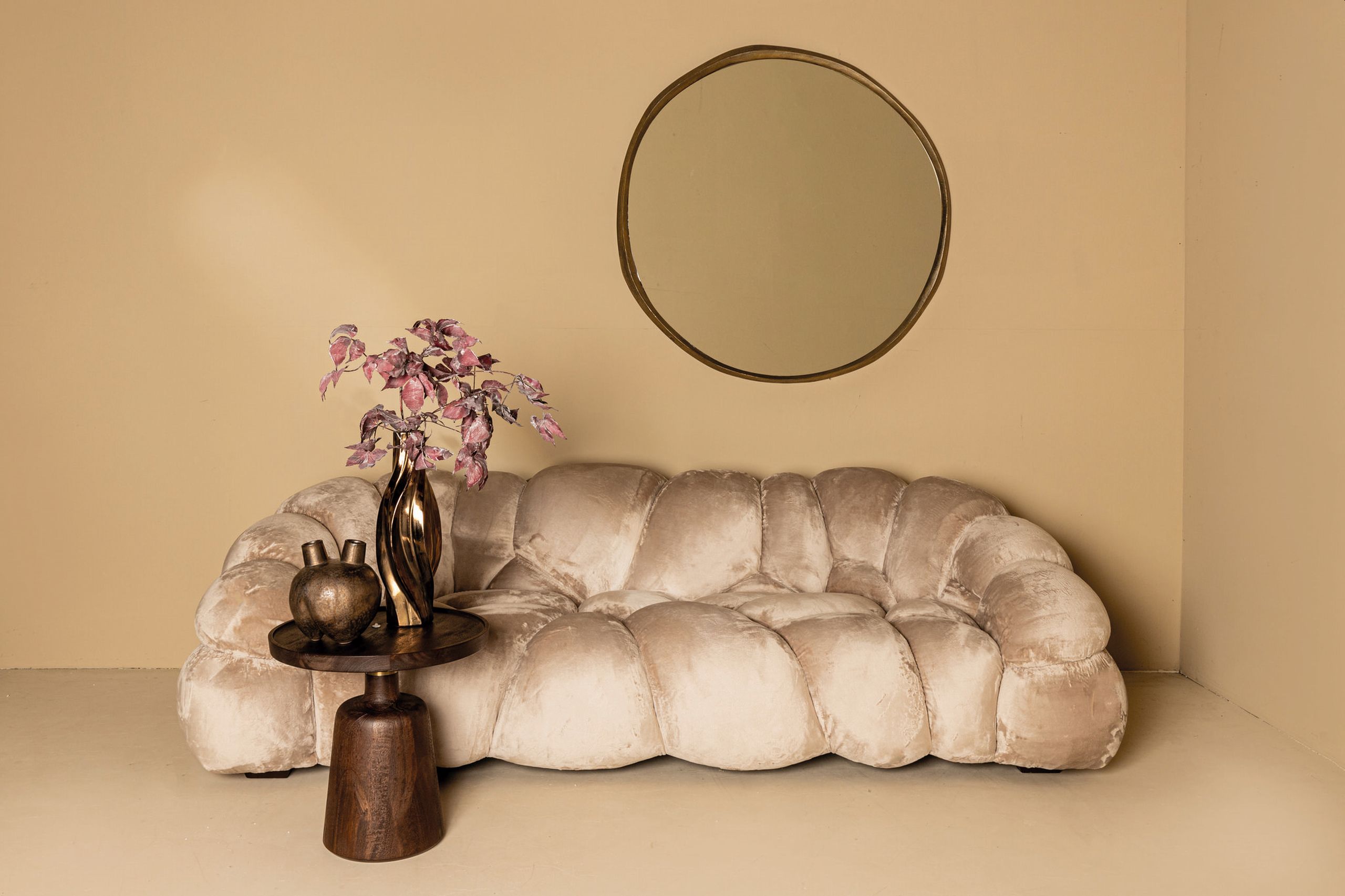 Sofa Cloudy Comfort Kunstfell in beige