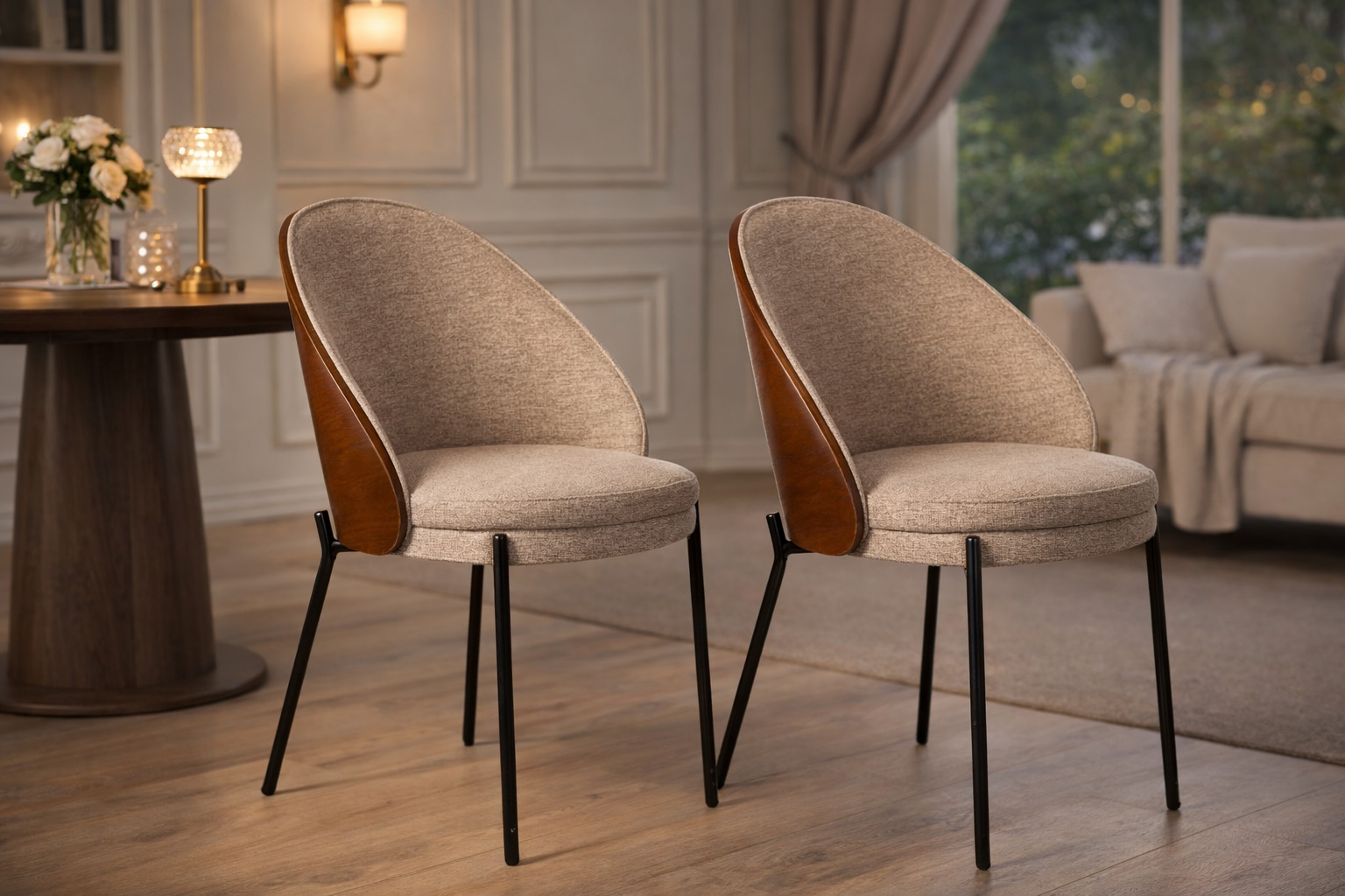 Retro Esszimmerstuhl Rodin Eschenholz zwei Farben