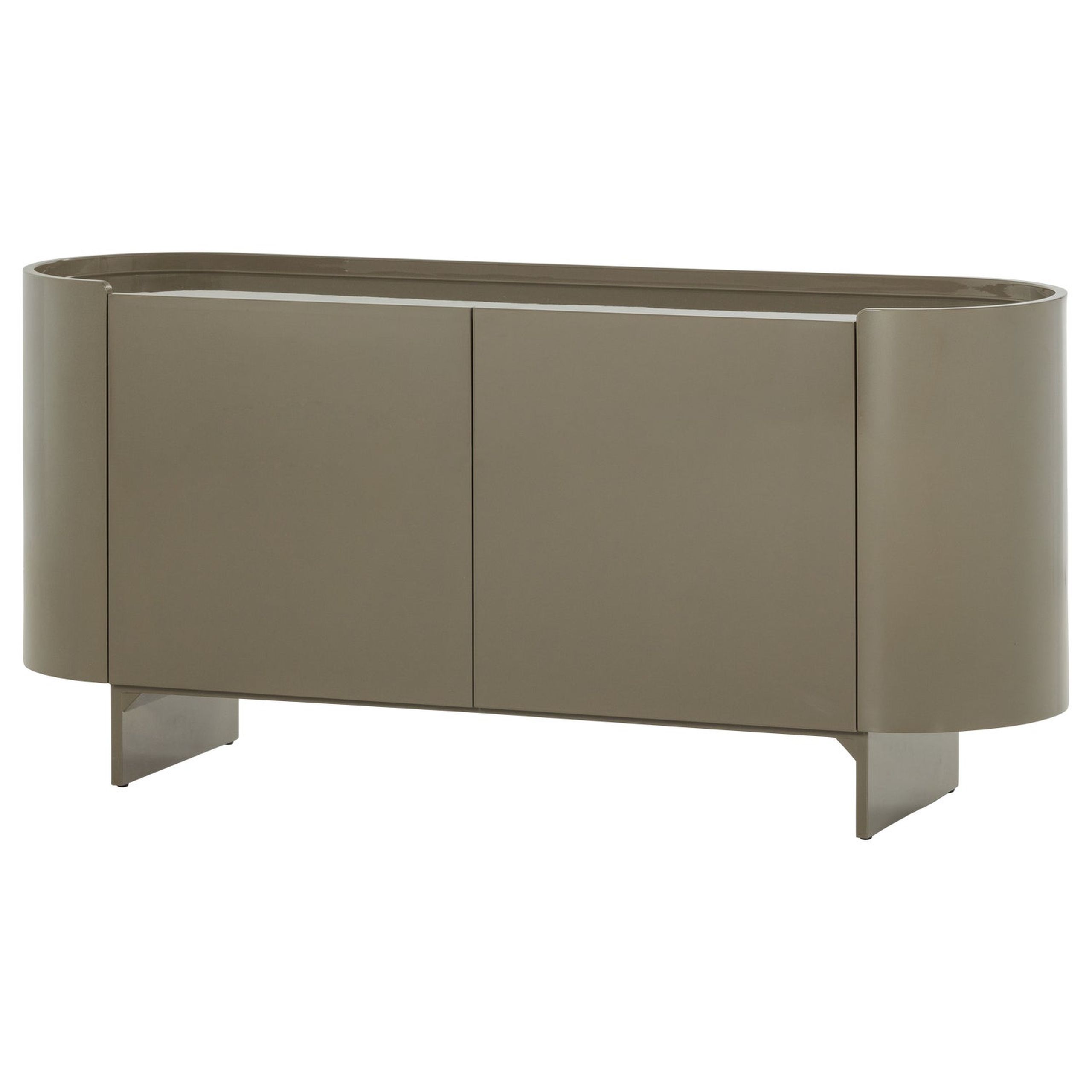 Retro Sideboard Liora Hochglanz Grün Oval 
