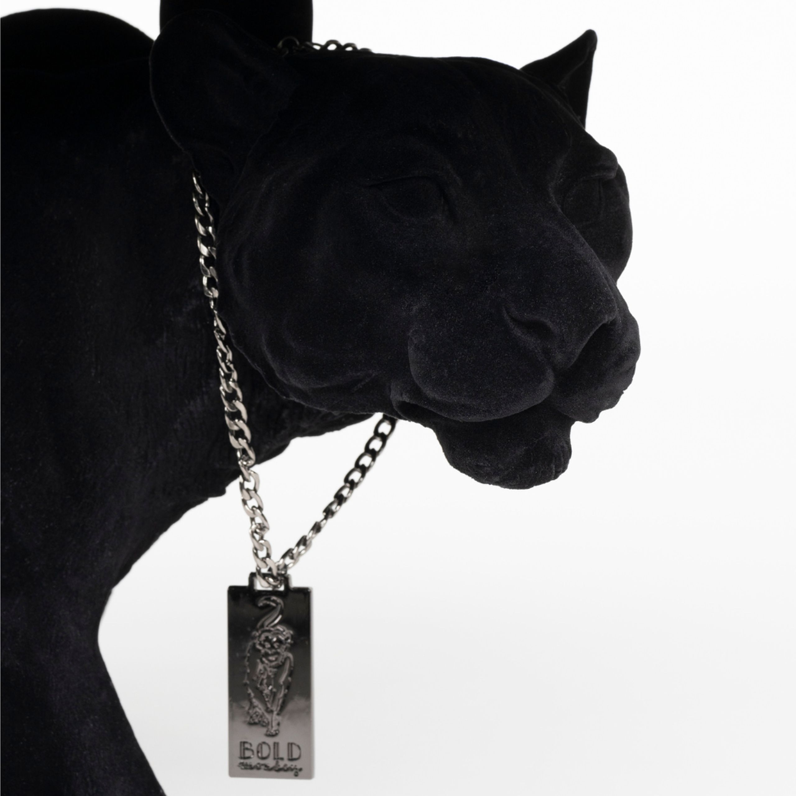 Retro Beistelltisch Couchtisch Dope As Hell Panther Rauchglasplatte Schwarz