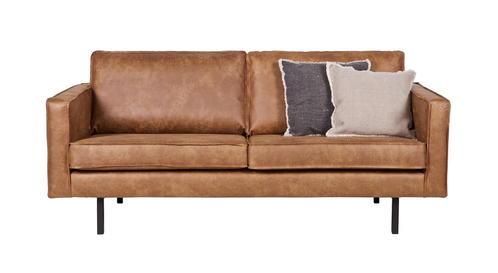 Ledersofa Rodeo 2,5-Sitzer Cognac 190