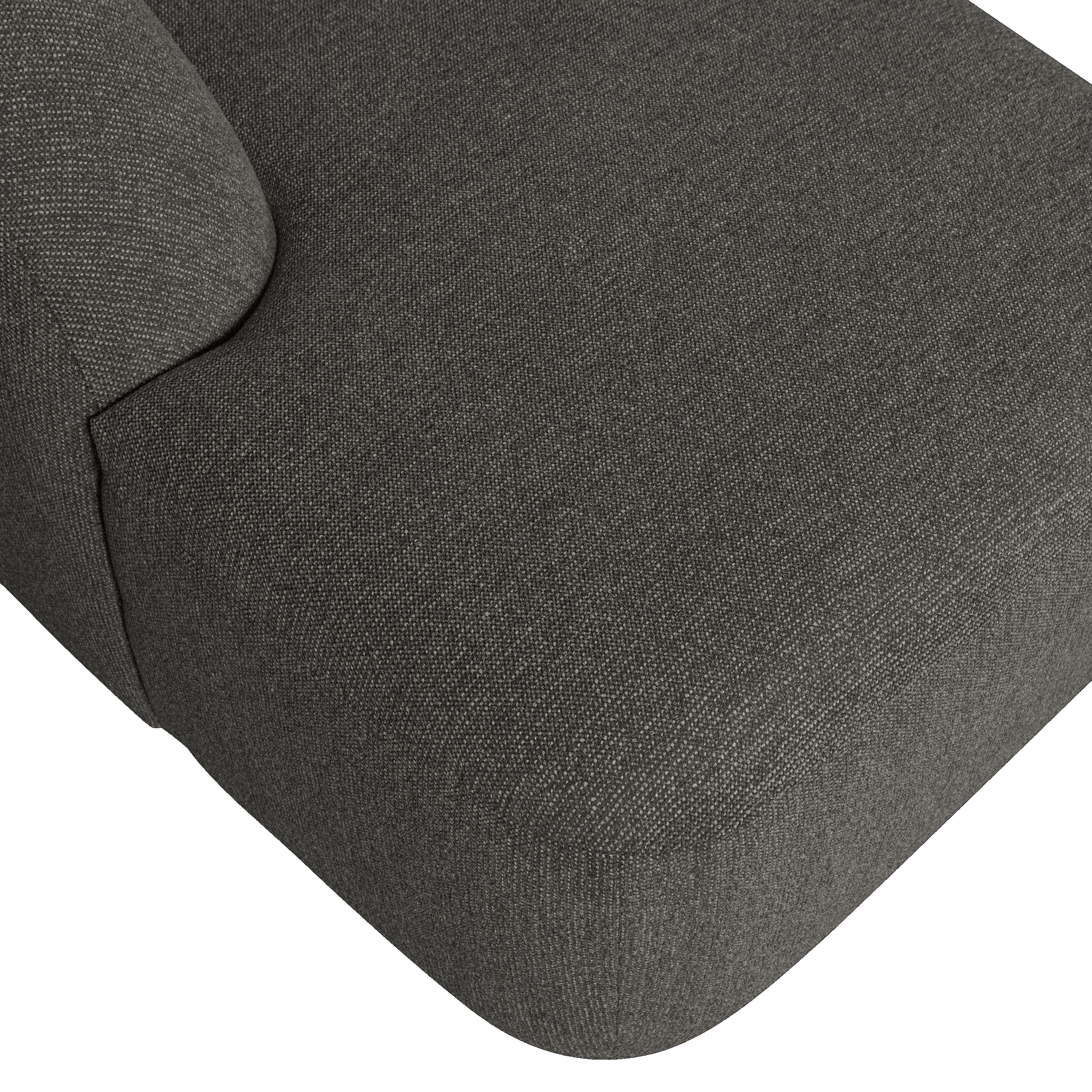 Retro Sofa Couch Sloping U-Form Organic Schwarz