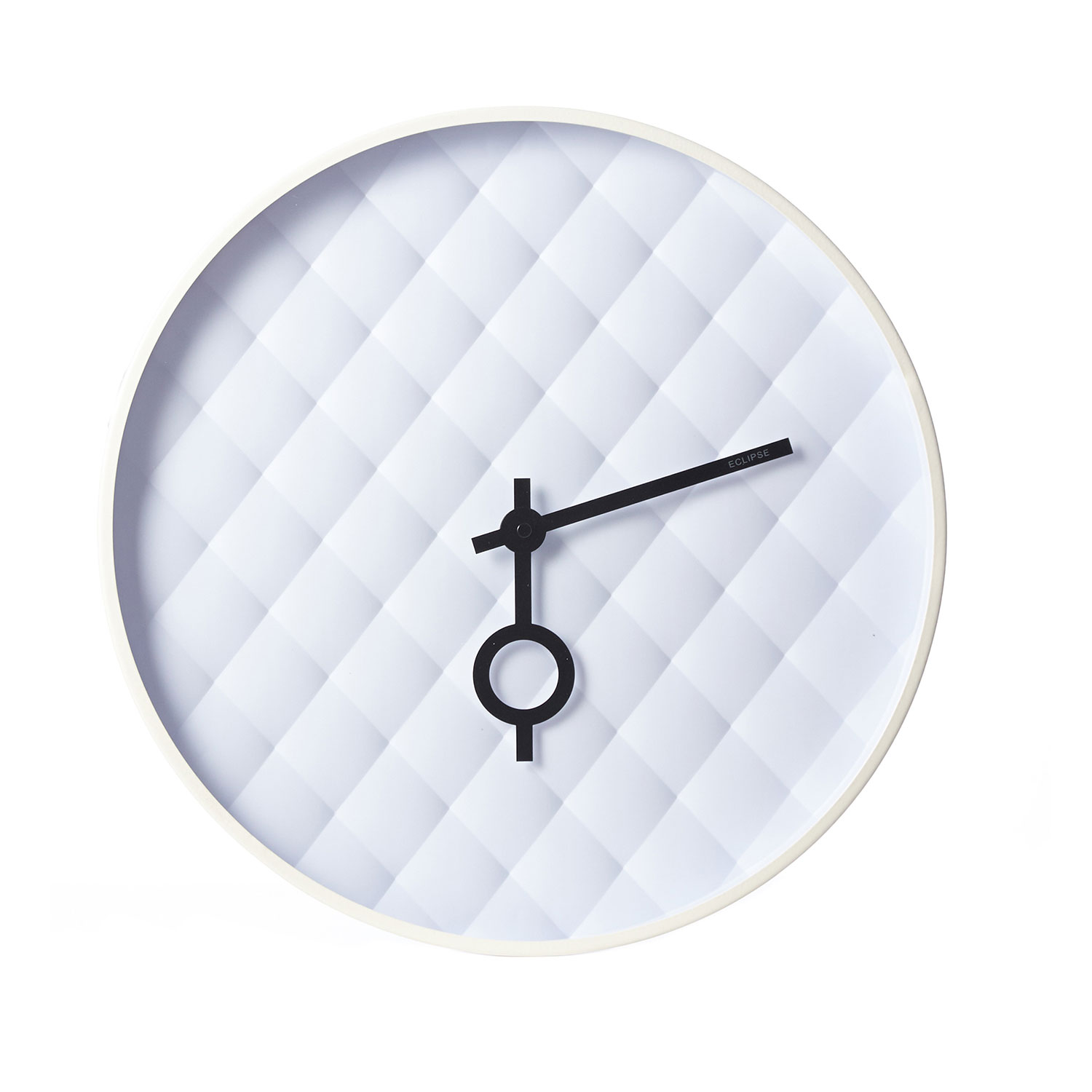 Wanduhr Bold Reversed Waffle Schwarz oder Weiss