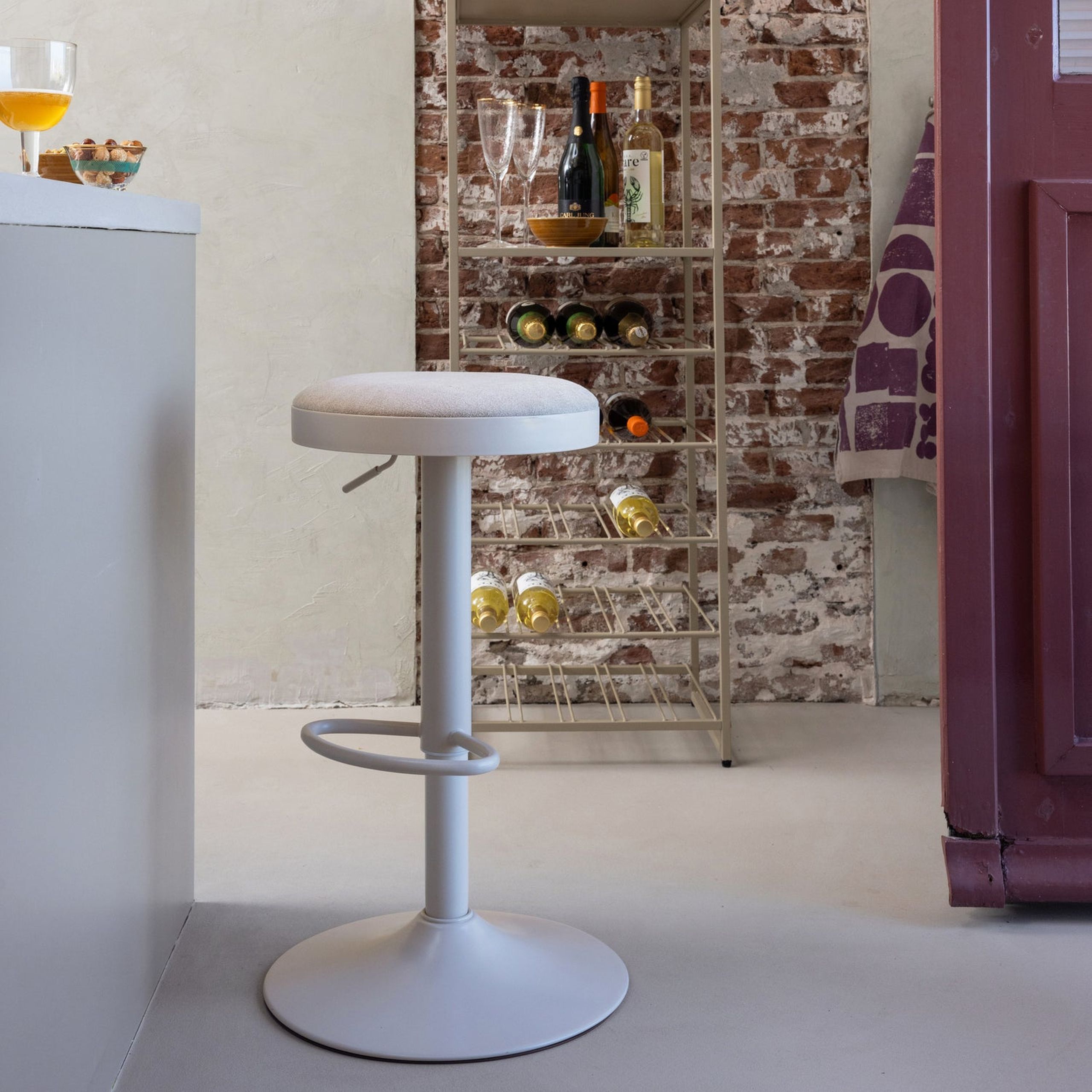 Weinregal Getränkeregal Reese multifunktionell Metall Sand