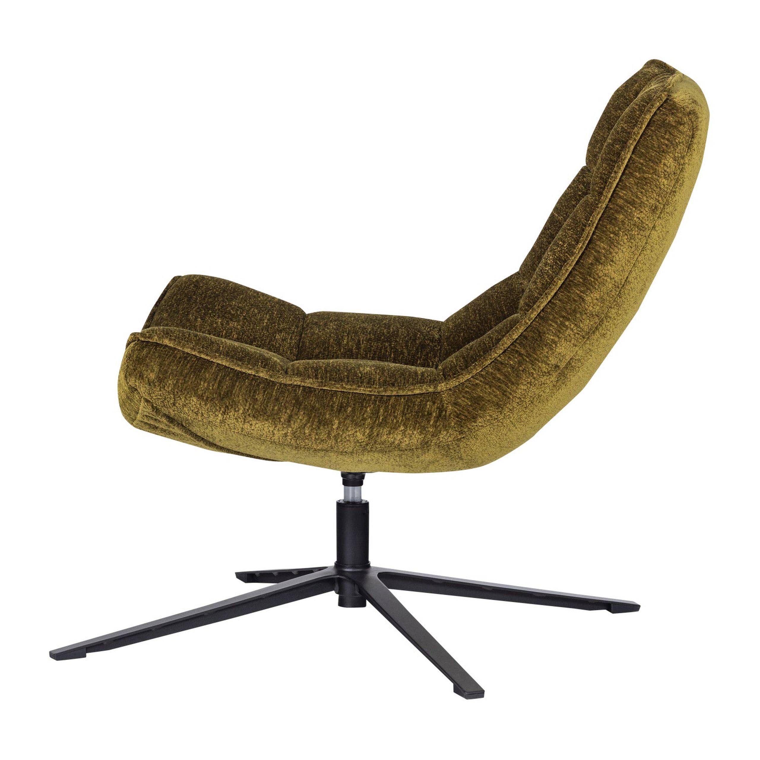 Retro Drehsessel Relaxsessel Maudi Chenille Grün