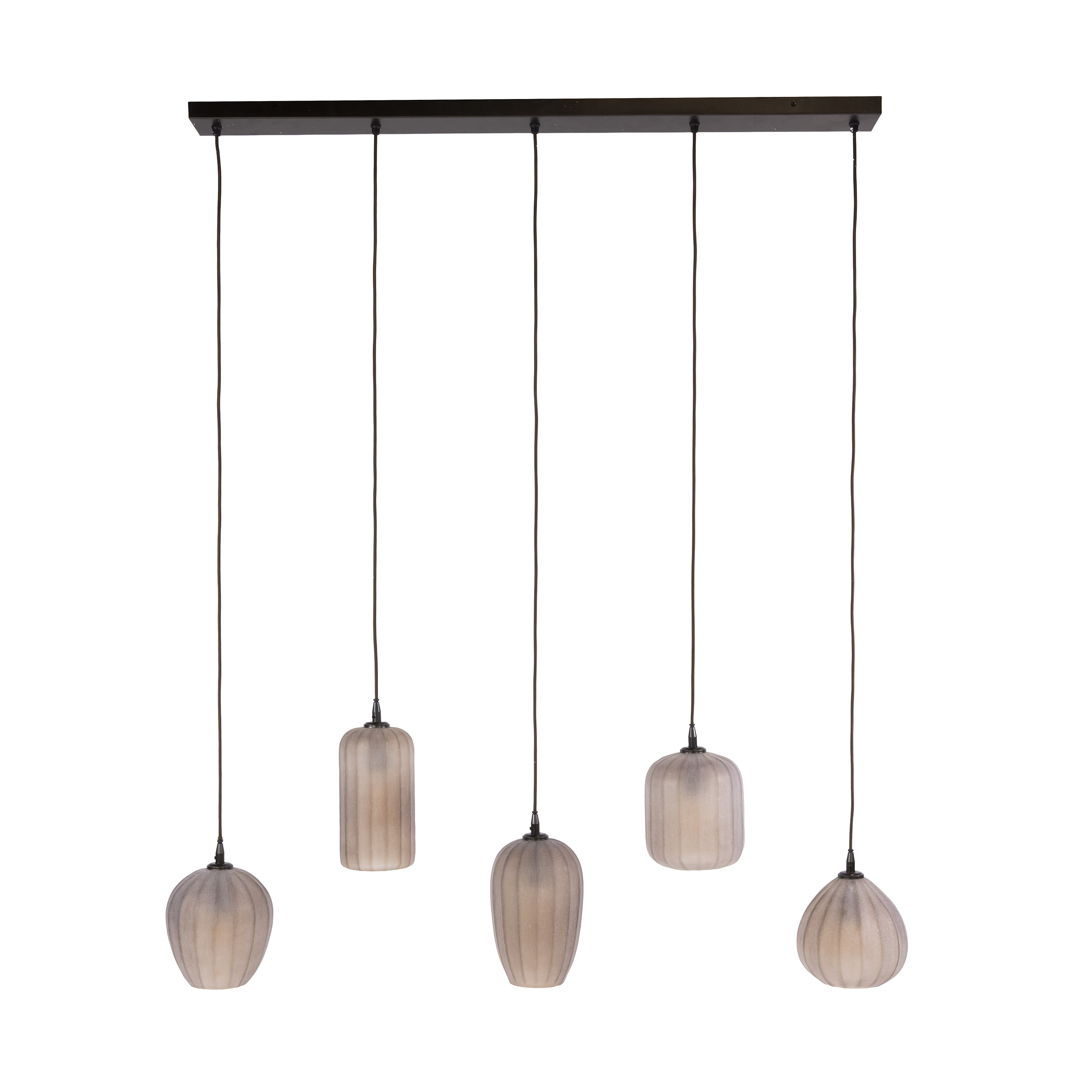 Retro Hängelampe Altura Frosted Glas 5 Schirme