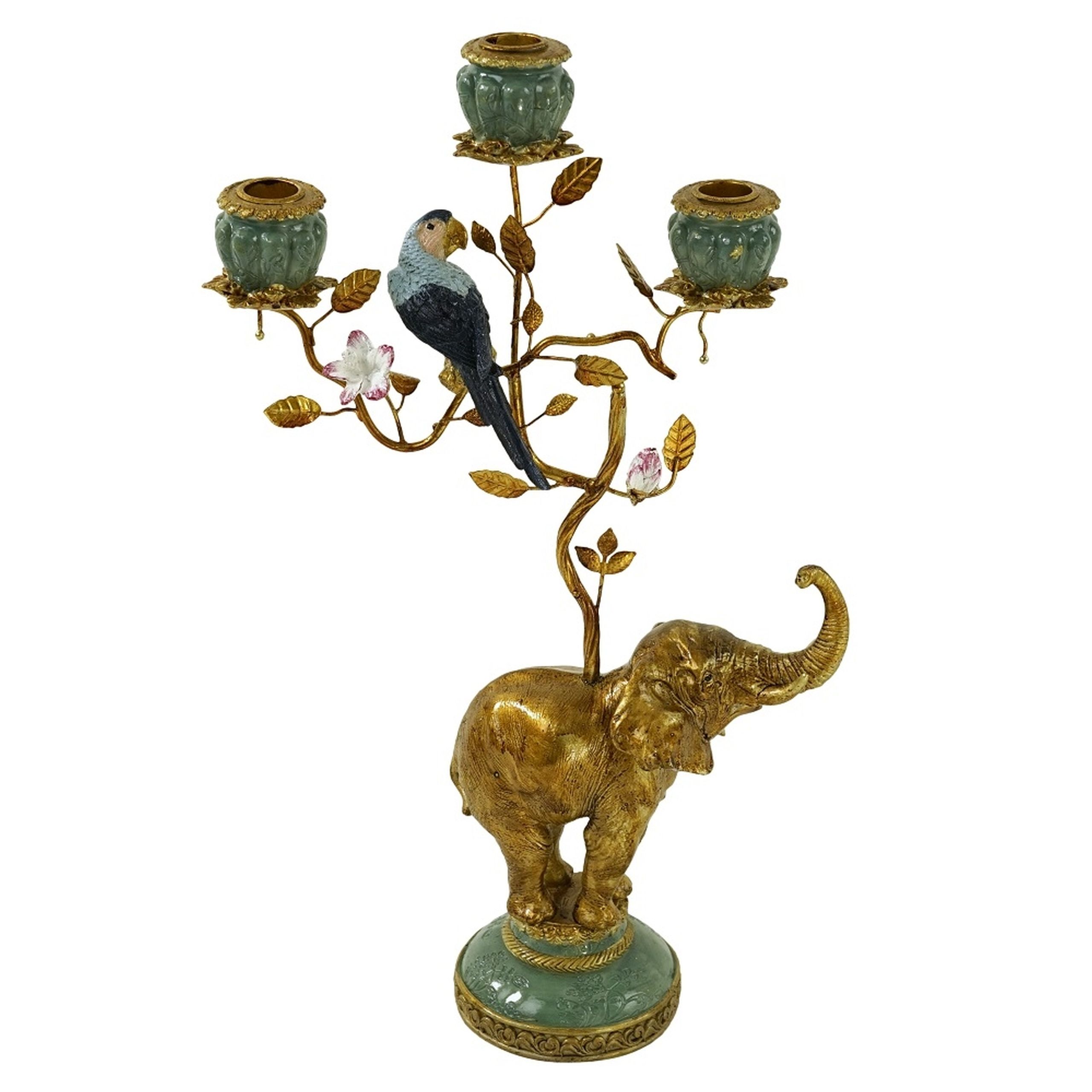 Vintage Kerzenständer Kerzenleuchter Elefant Papagei Vintage Kerzenständer Kerzenleuchter Elefant Papagei
