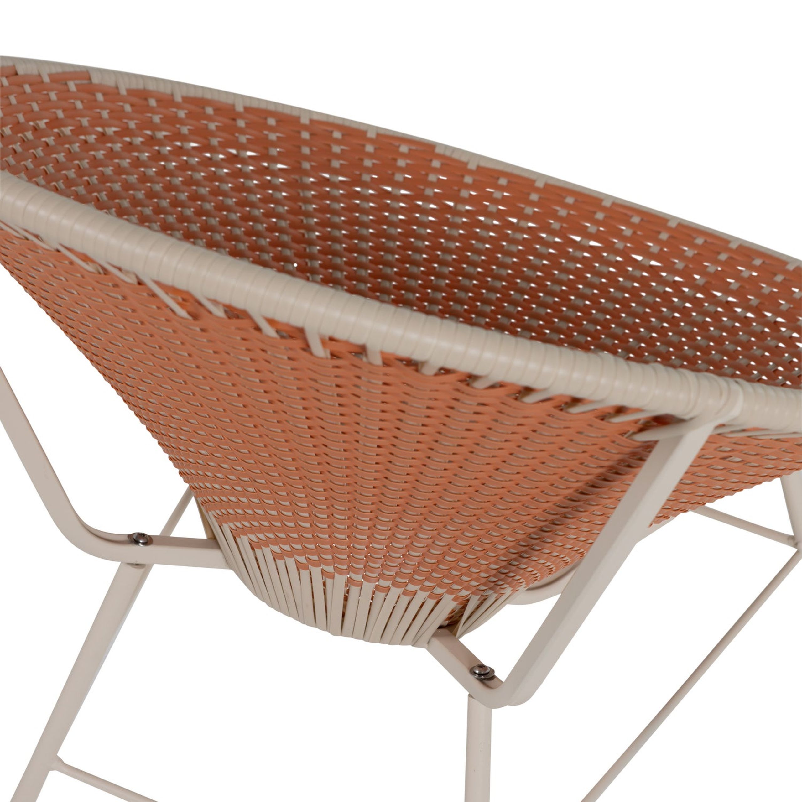 Retro Rattansessel Kazoun PE-Rattan In/Outdoor Orange