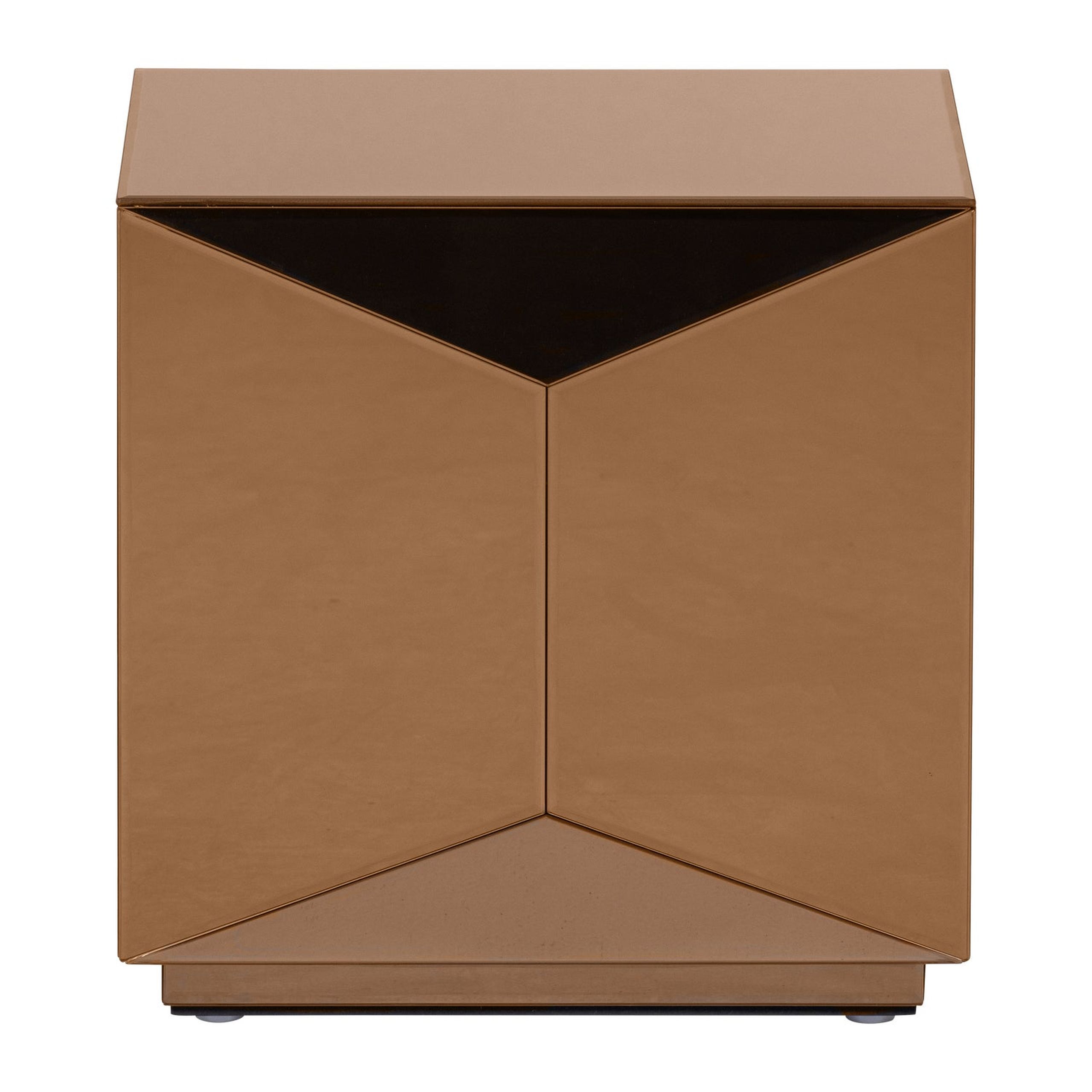 Retro Couchtisch Beistelltisch Glintz Spiegelglas Braun