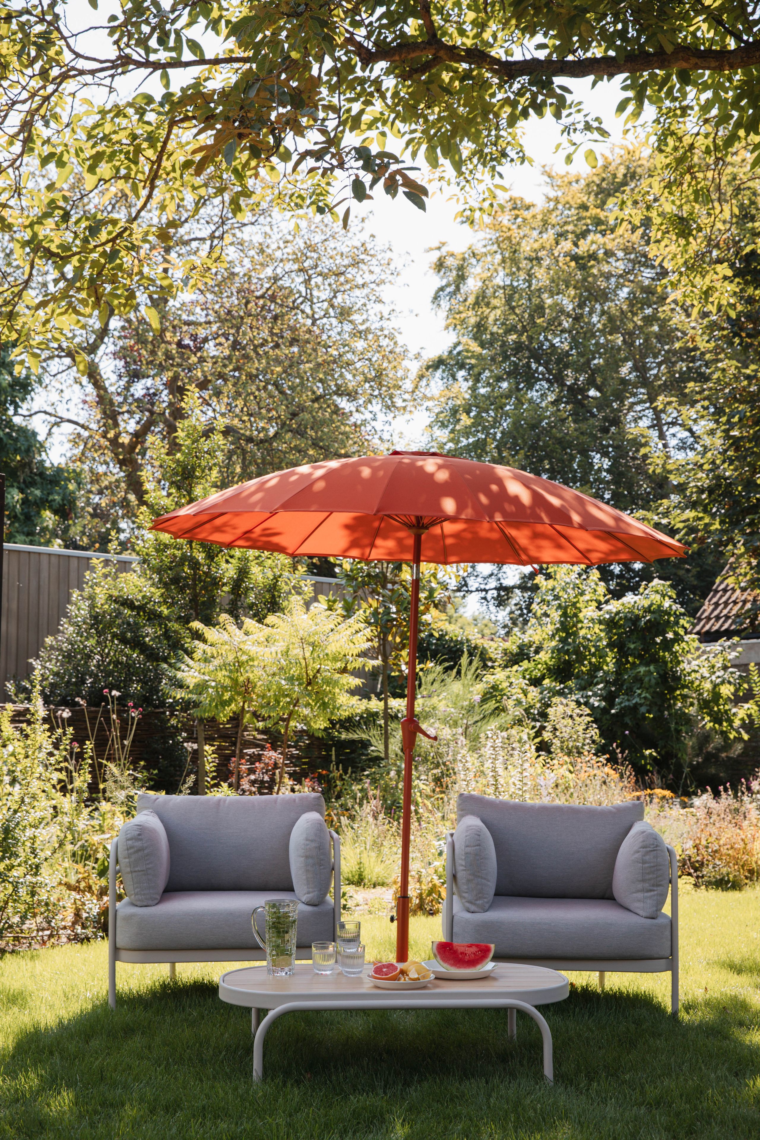 Sonnenschirm Sunbrella Sunshine mit Standfuß Marsala Sonnenschirm Sunbrella Sunshine mit Standfuß Marsala