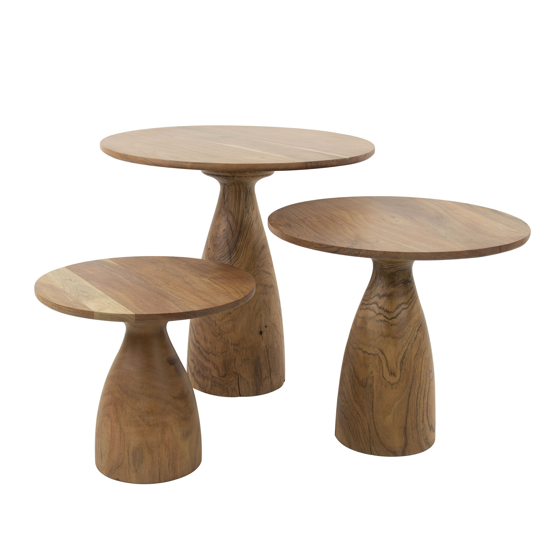 Beistelltisch Couchtisch 3er Set Organic Holz Akazie