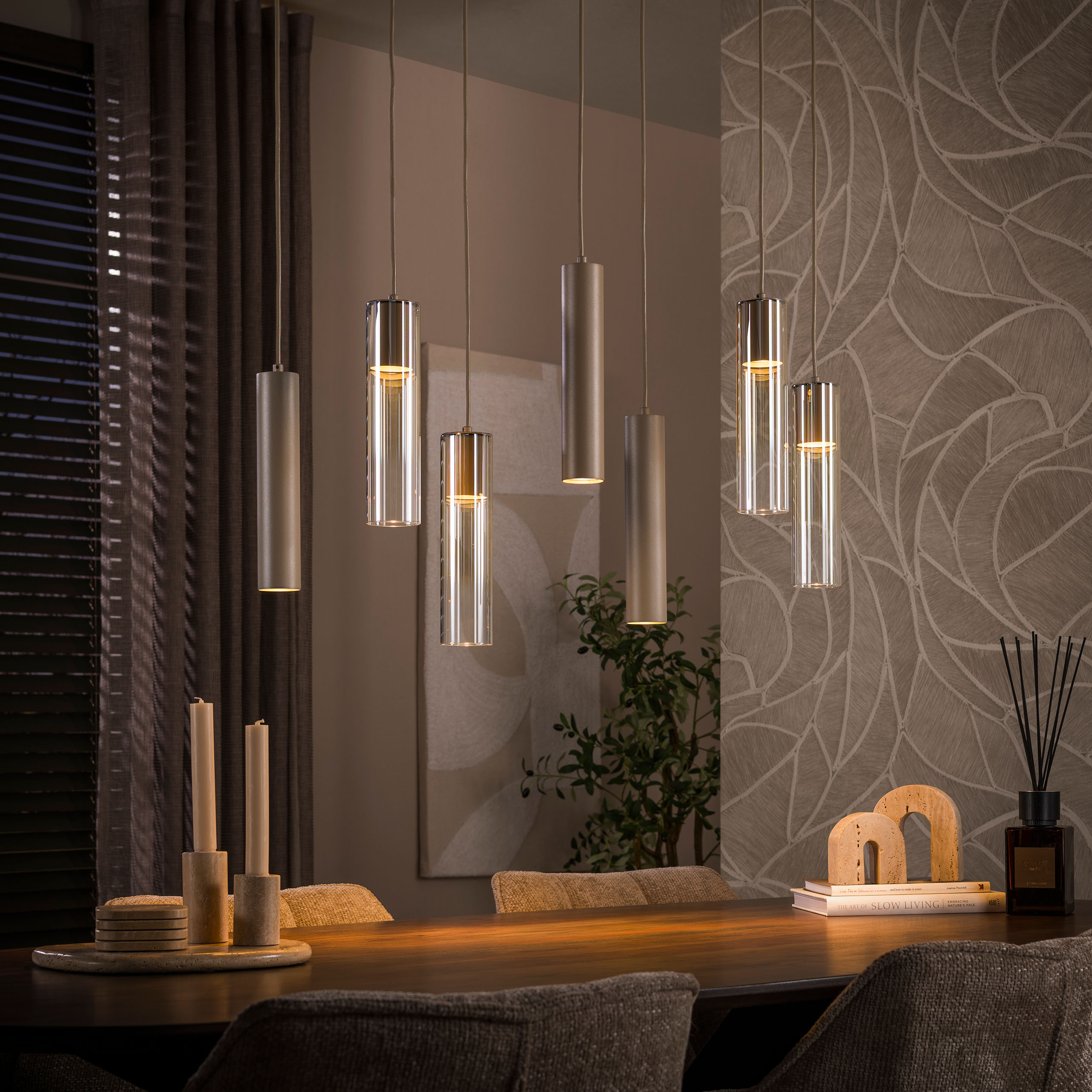 Hängelampe Pendelleuchte Industrial Lungo Beige