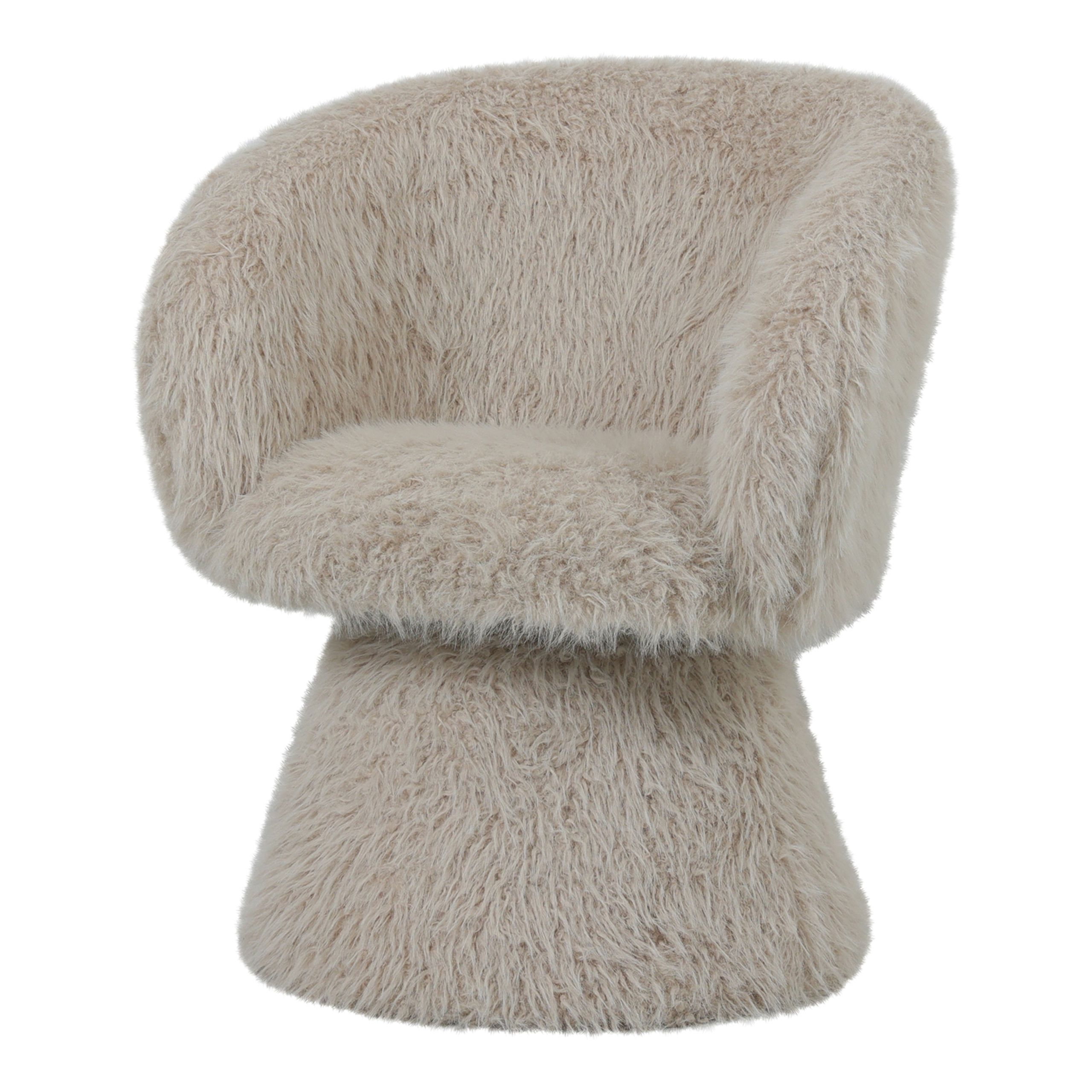 Retro Stuhl Loungechair Hermes Faux-Fur Beige Retro Stuhl Loungechair Hermes Faux-Fur Beige