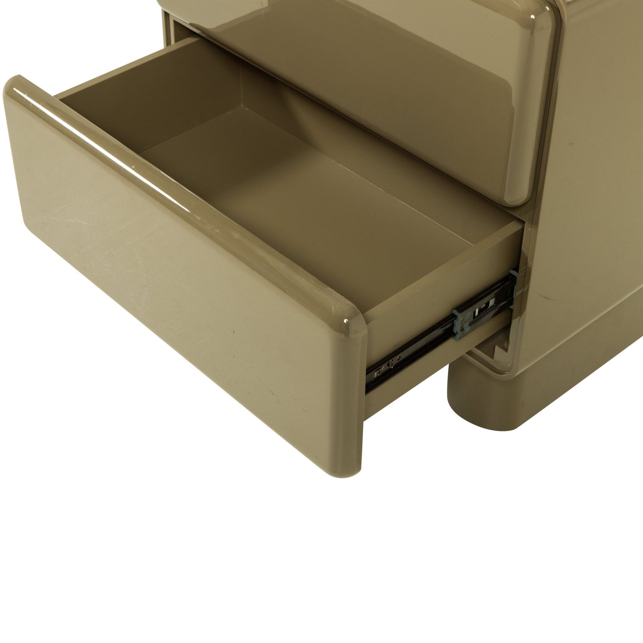 Retro Nachttisch Lustra Hochglanz-Finish Grün