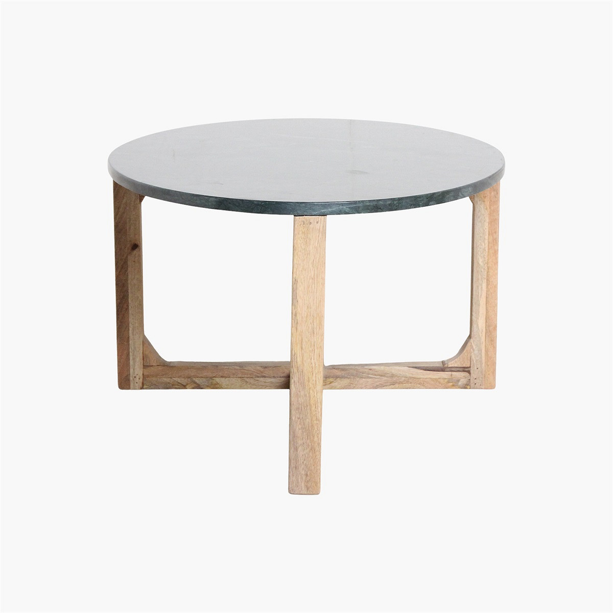Retro Couchtisch Marble Marmor Holz oval Grün