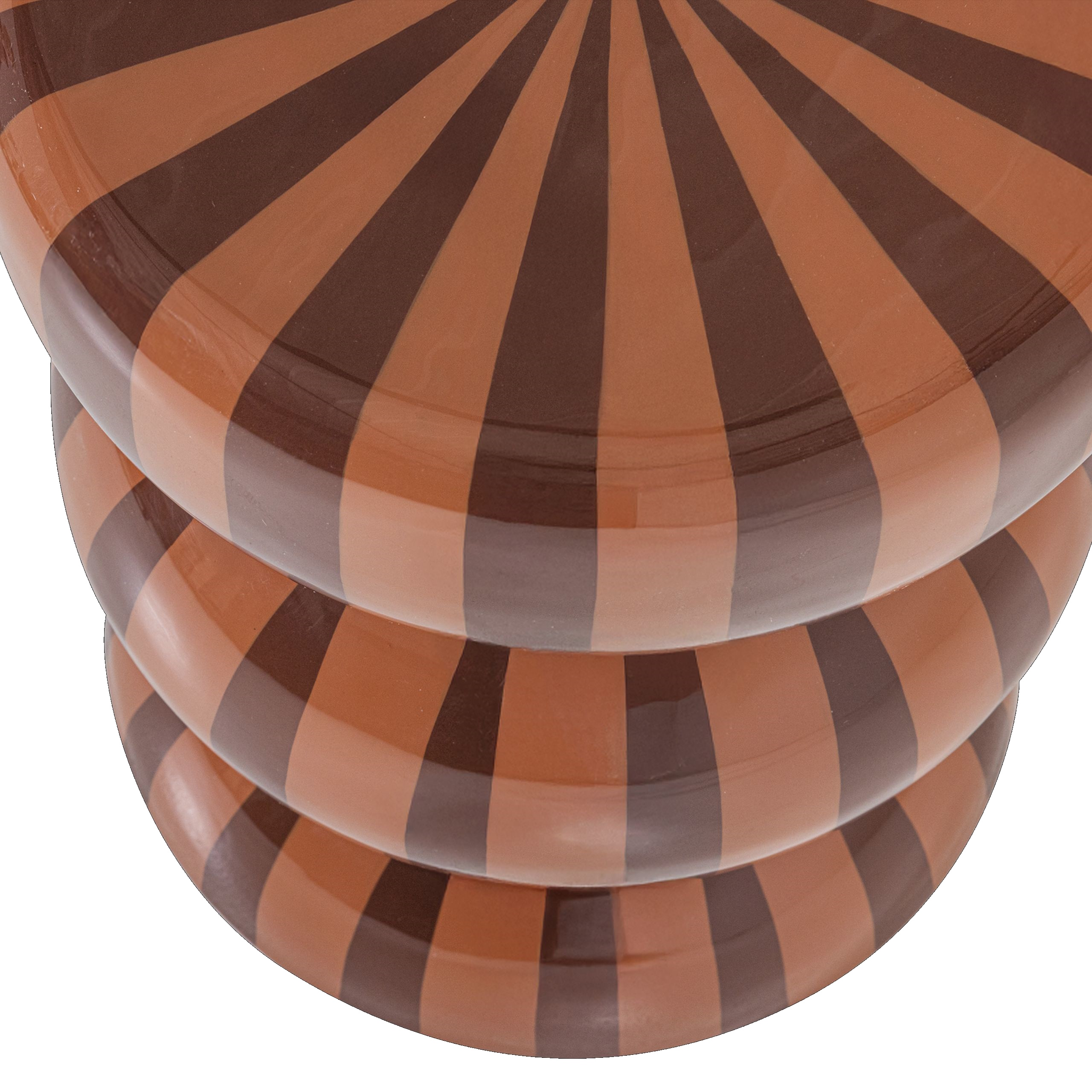 Retro Beistelltisch Stripes Metall Hochglanz Ravo