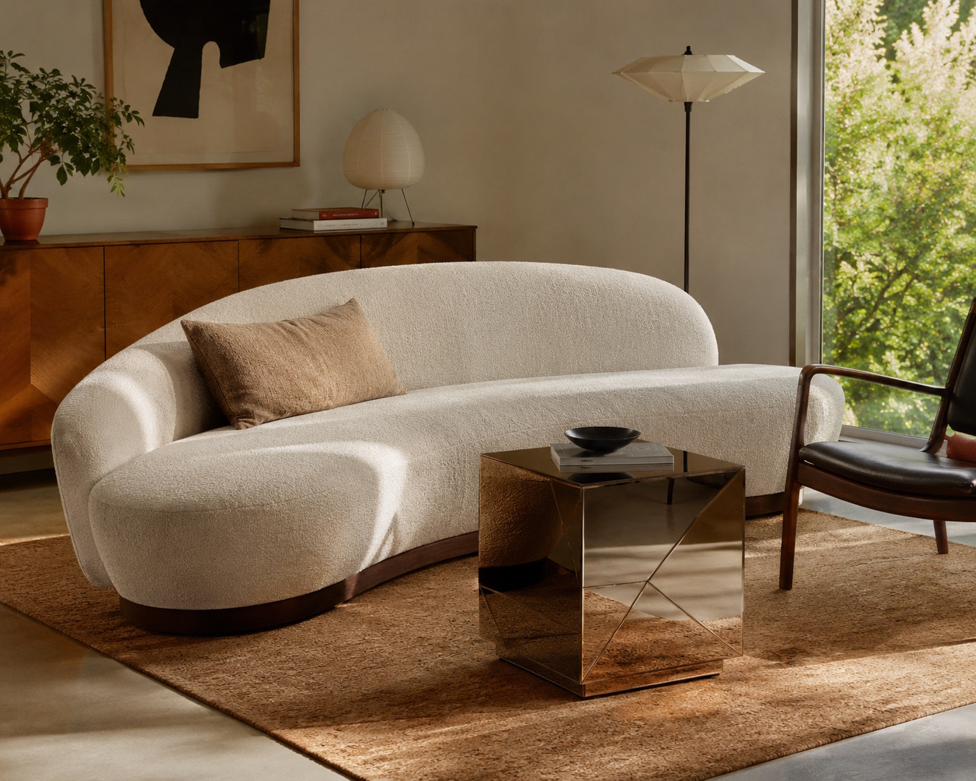 Retro Couchtisch Beistelltisch Glintz Spiegelglas Braun