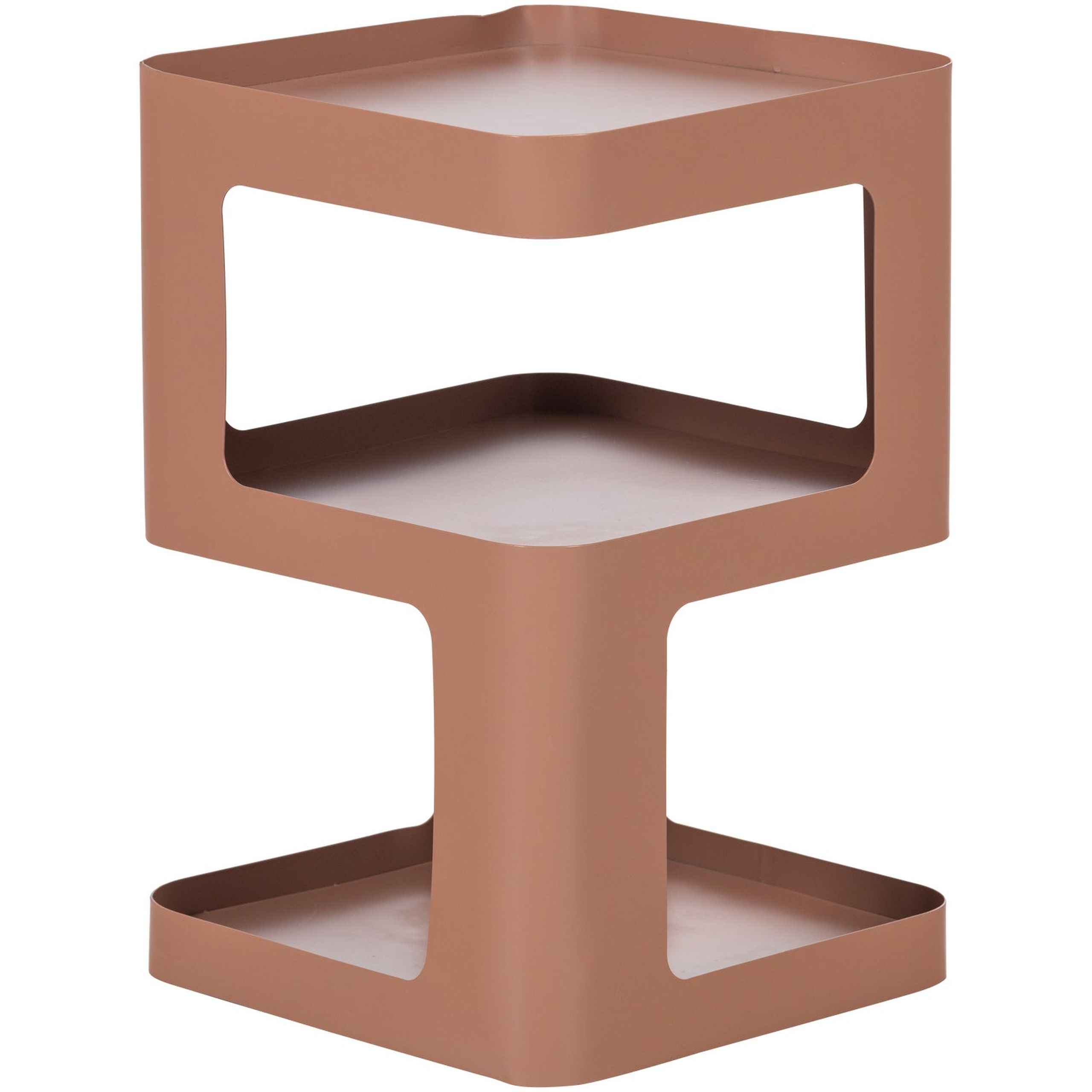 Retro Beistelltisch Couchtisch Nachttisch Riv Metall Lachrosa