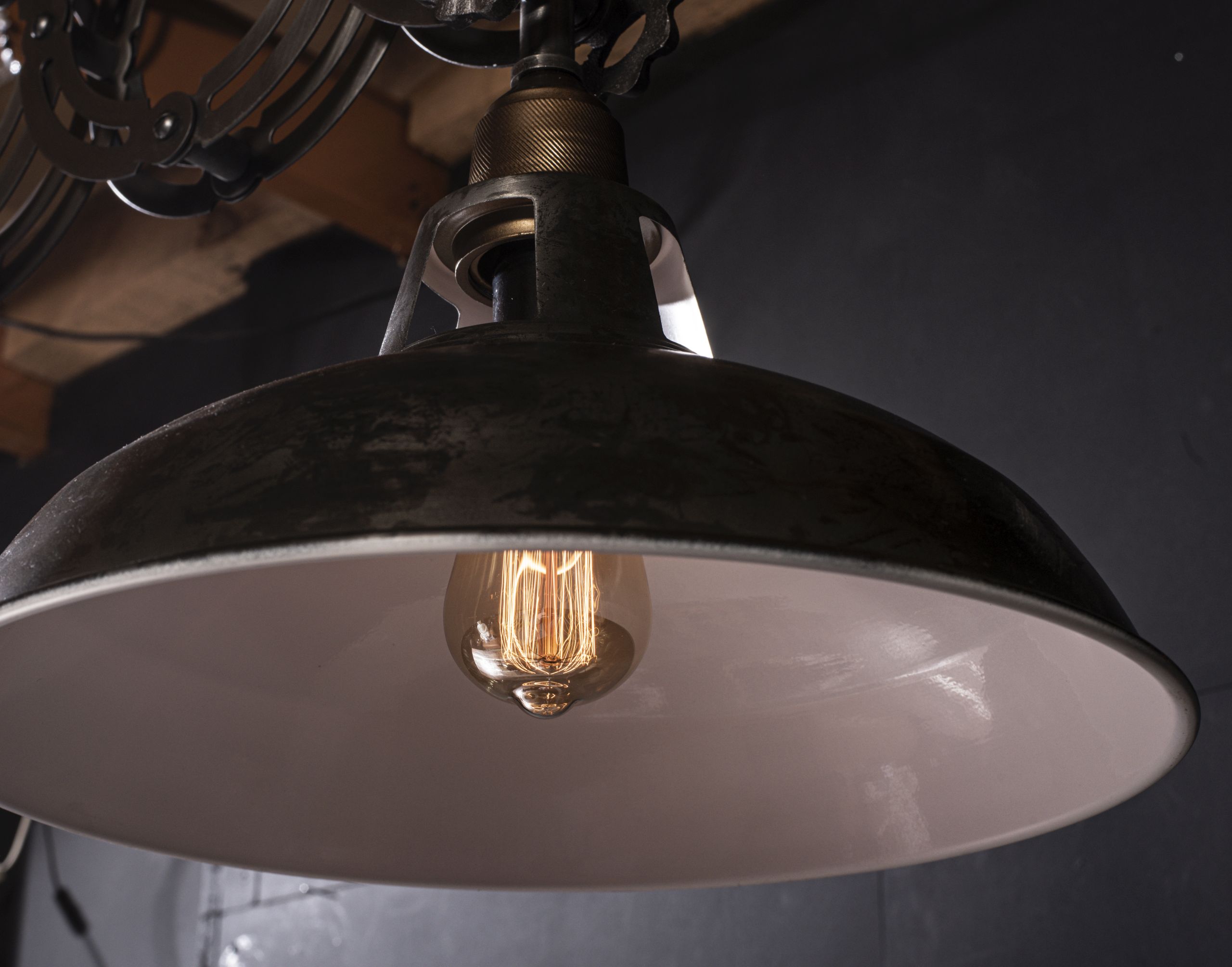 Ausziehbare Hängelampe Scherenlampe Industrial Dexter Double Metall